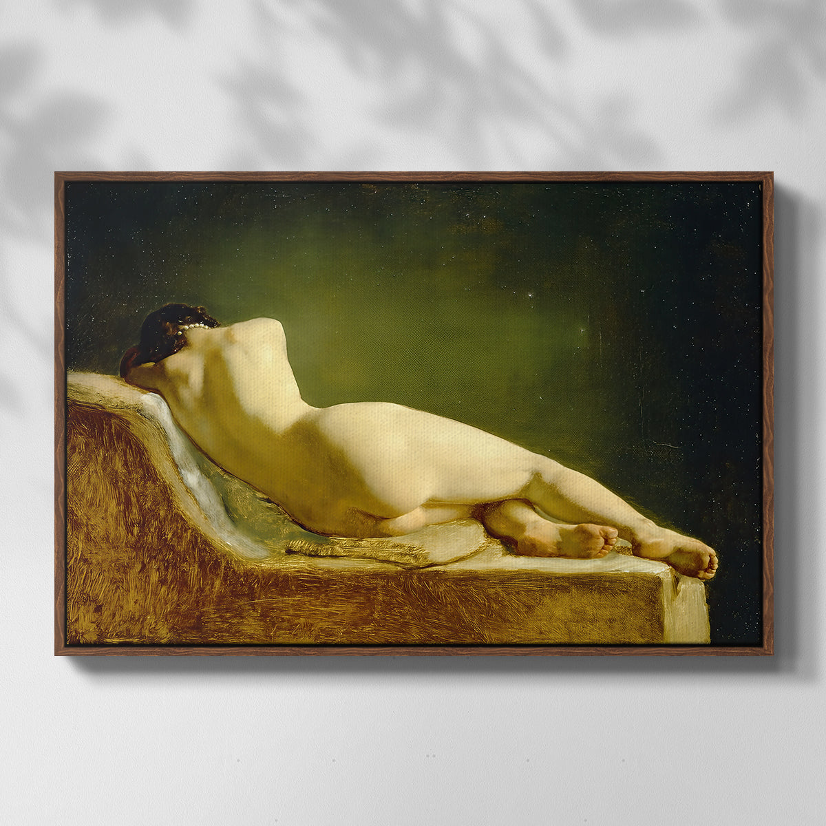Reclining Nude (Liggende model), 1833 - Floater Framed Canvas Print