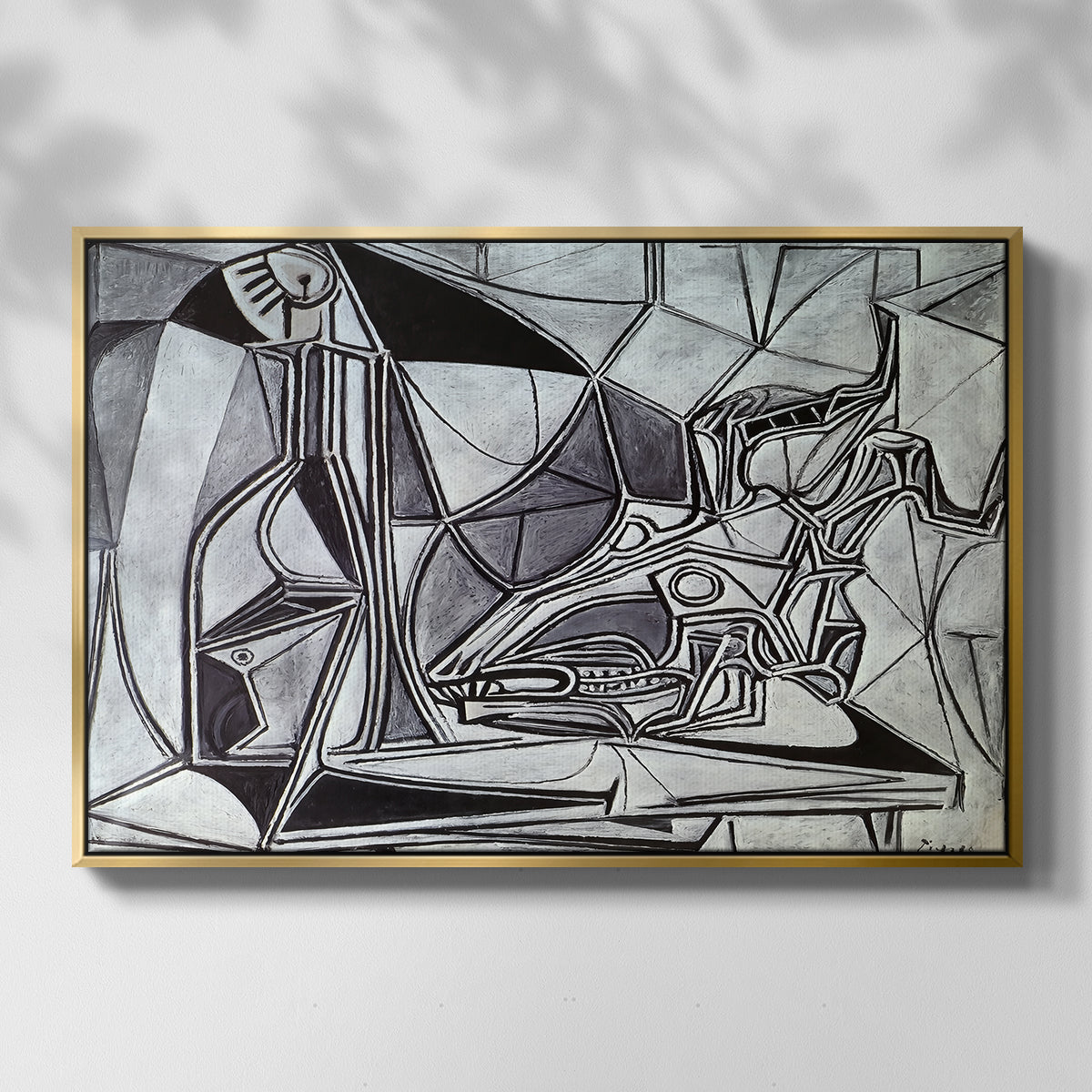 Goat's Skull, Bottle and Candle, 1952 - Floater Framed Canvas Print