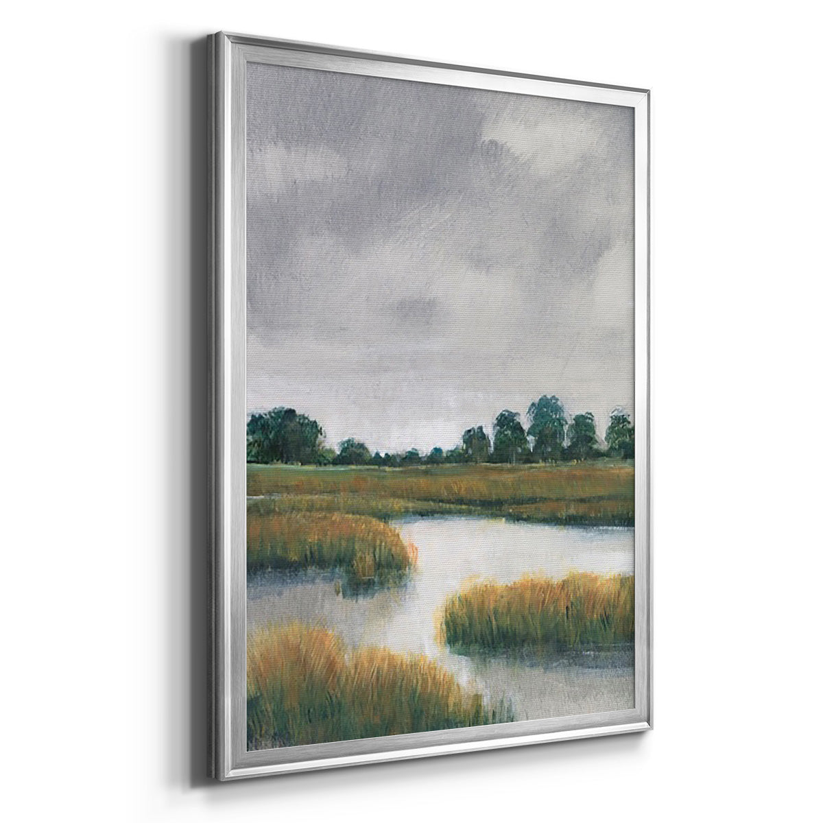 Salt Marshes II - Modern Framed Canvas Print