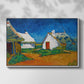 Three White Cottages at Saintes-Maries, 1888 - Floater Framed Canvas Print