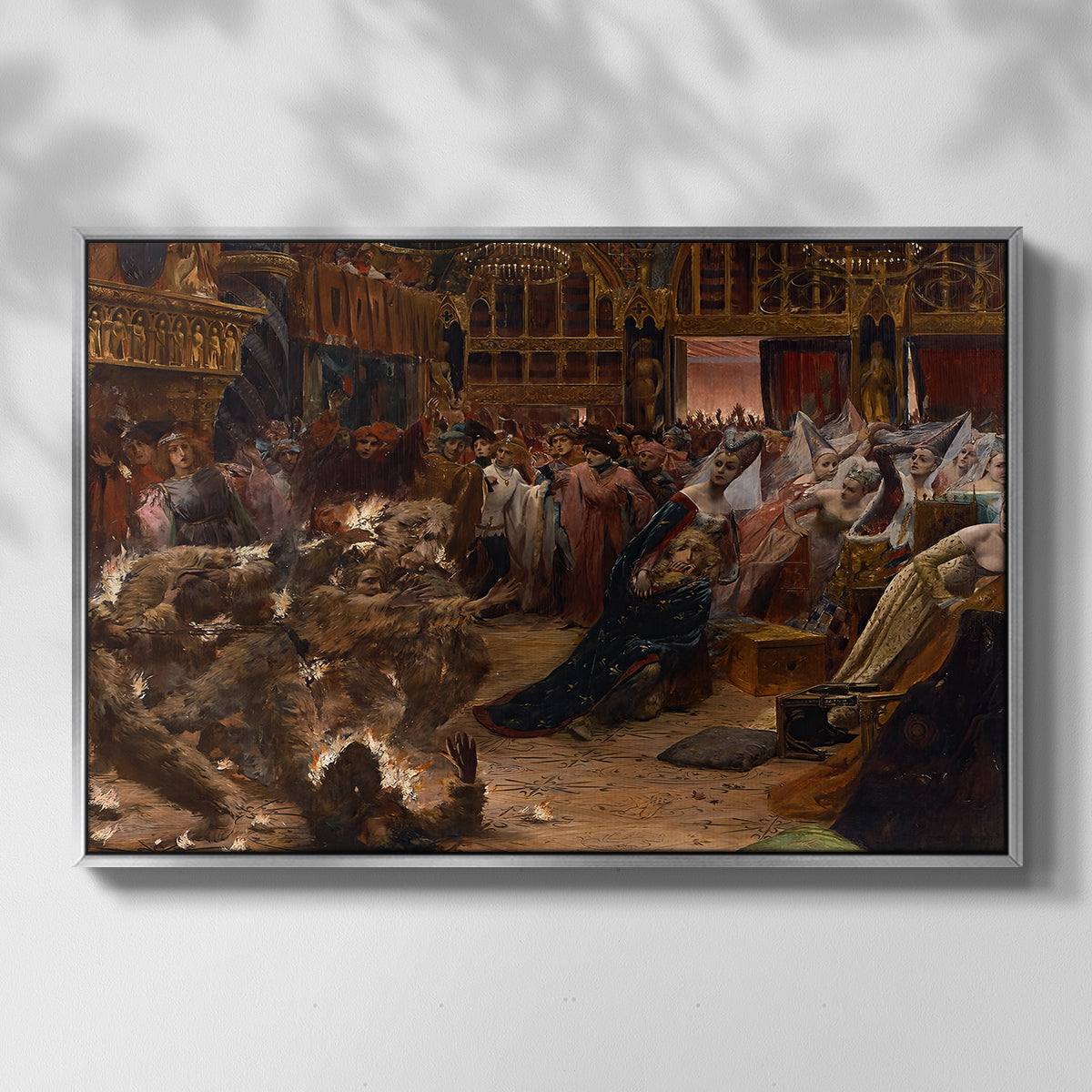 Ball of the Burning Men, 1889 - Floater Framed Canvas Print