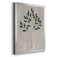 Leaves and Wood I - Modern Framed Canvas Print
