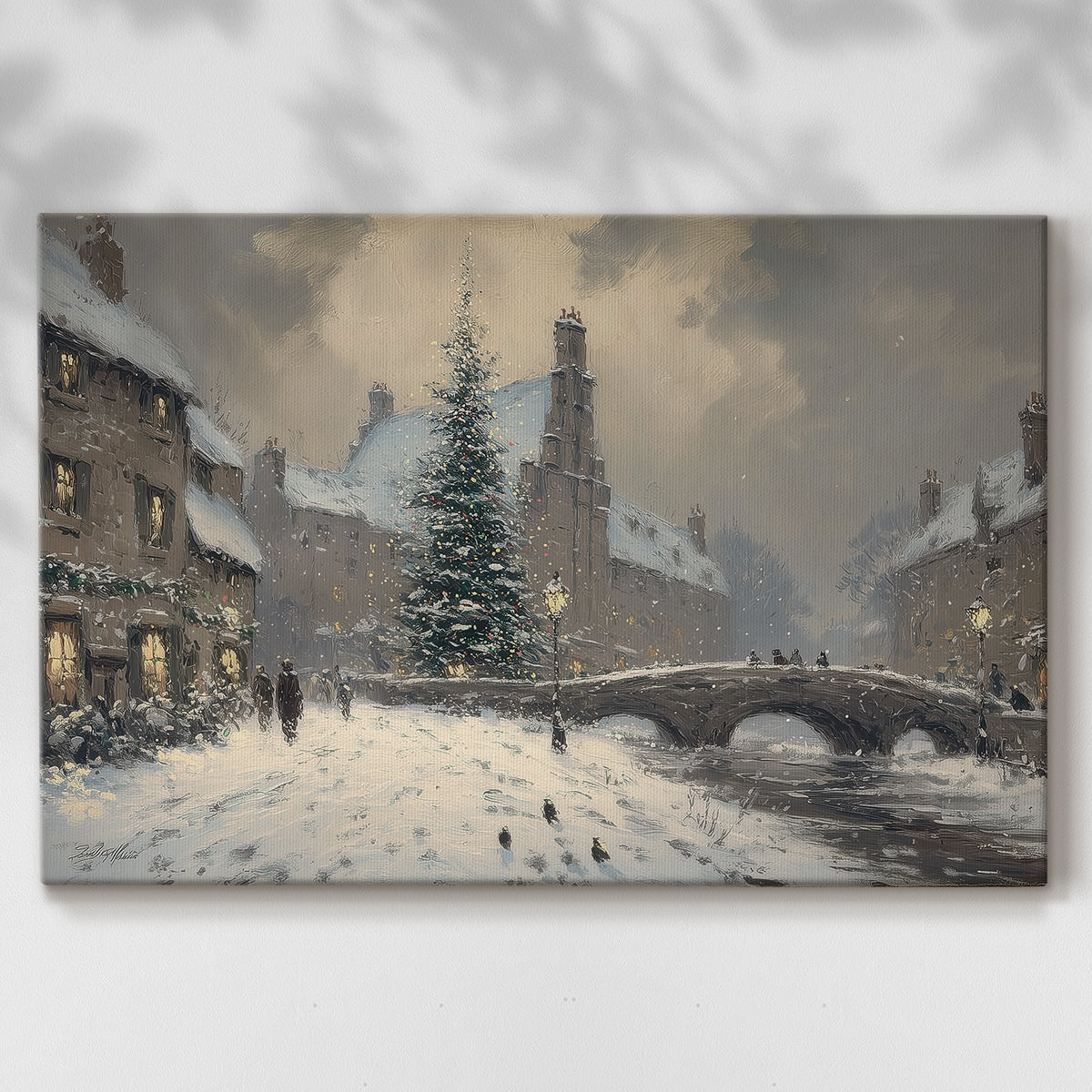 Pale Winter Snow Whisper - Canvas Art Print