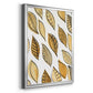 Patterned Leaf Shapes II - Modern Framed Canvas Print