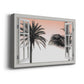 Pink Palm Window - Canvas Art Print