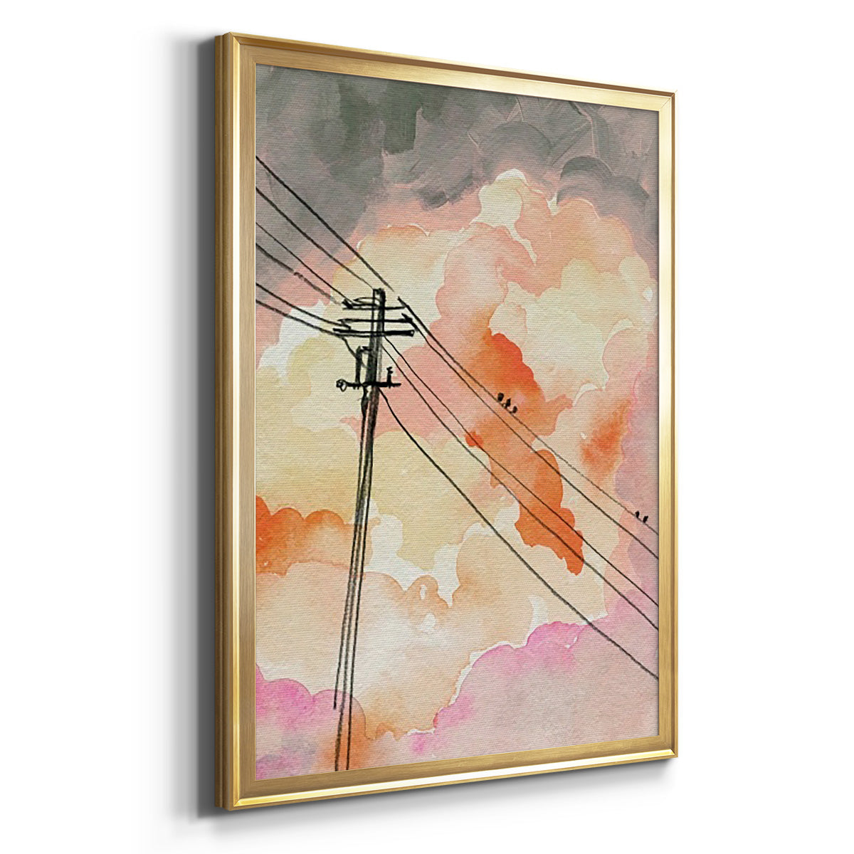Cloudy Communication II - Modern Framed Canvas Print
