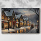 Warm Lantern Night Green - Canvas Art Print