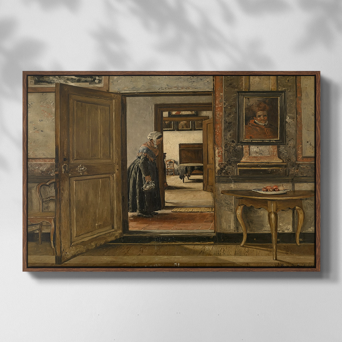 Interior of the Terninck Institution in Antwerp, 1884 - Floater Framed Canvas Print
