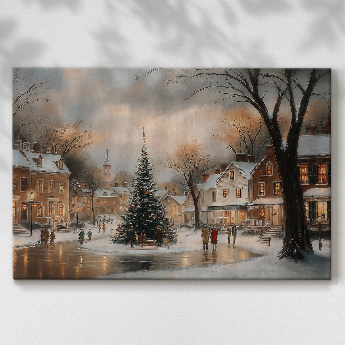Hearth of Amber Whisper - Canvas Art Print