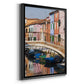 Colorful Canal - Modern Framed Canvas Print