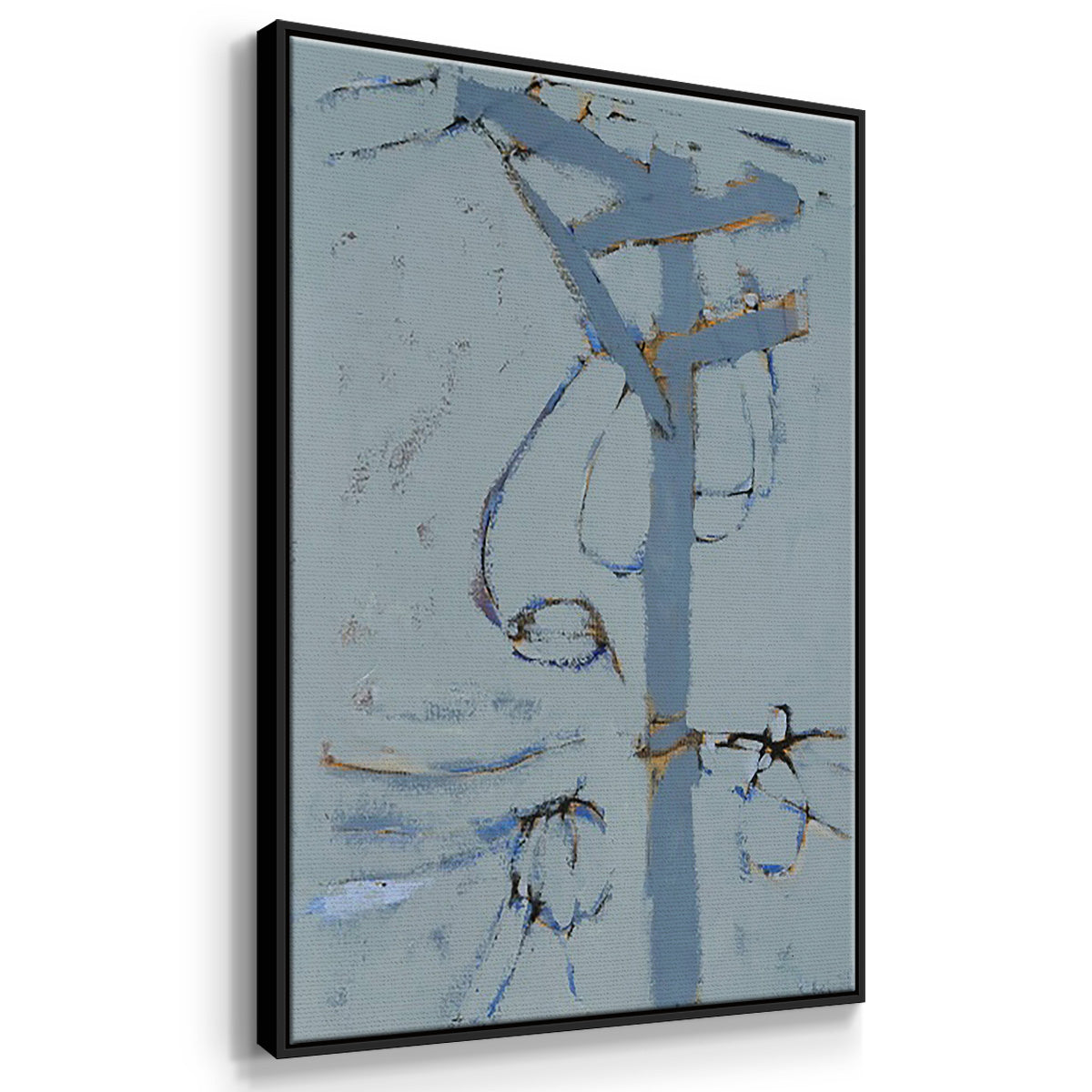 Wires IV - Framed Premium Gallery Wrapped Canvas L Frame 3 Piece Set - Ready to Hang