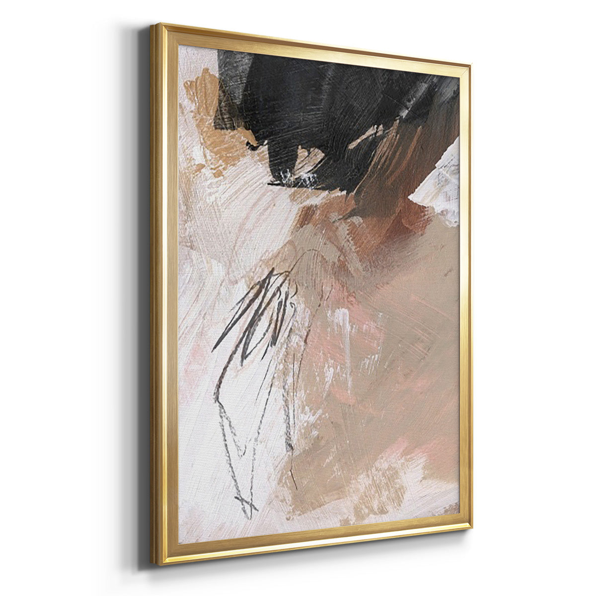 Unbleached Neutrals VI - Modern Framed Canvas Print