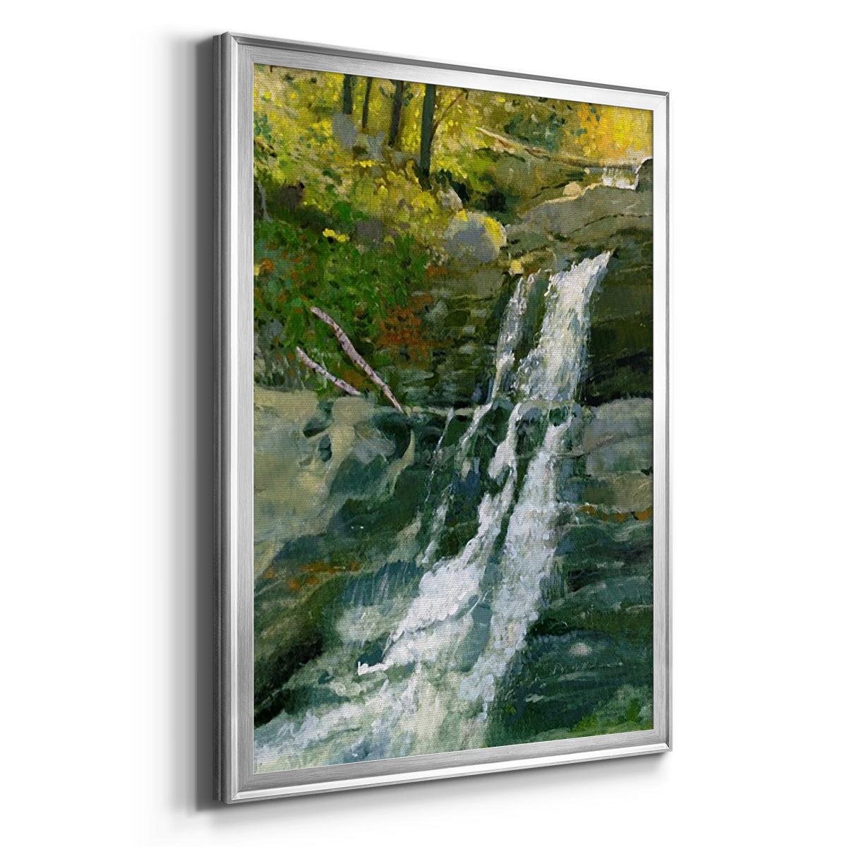 Kent Falls - Modern Framed Canvas Print