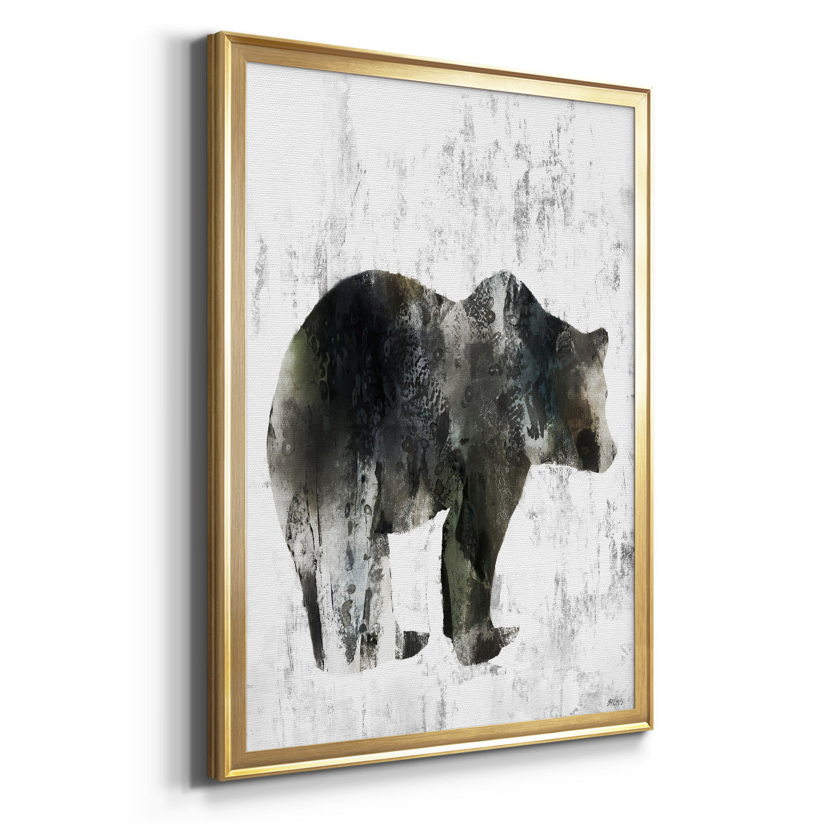 Bear Totem - Modern Framed Canvas Print