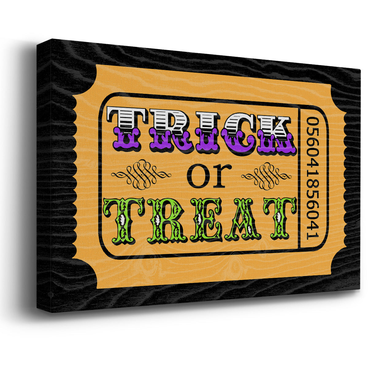 Trick or Treat Ticket - Canvas Art Print