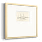 Coastal Contour Sketch I Premium Framed Print Double Matboard