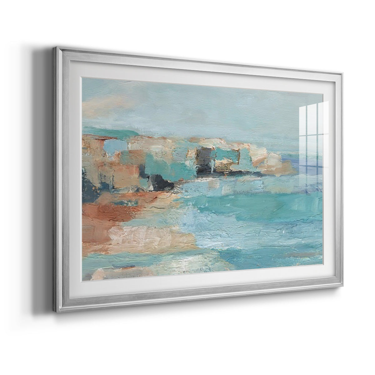 Turquoise Cliff Wall I Premium Framed Print - Ready to Hang