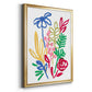 Bold Brushstroke Blooms I - Modern Framed Canvas Print