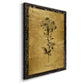 Gold Sketch Botanical II - Premium Canvas Framed in Barnwood - Ready to Hang