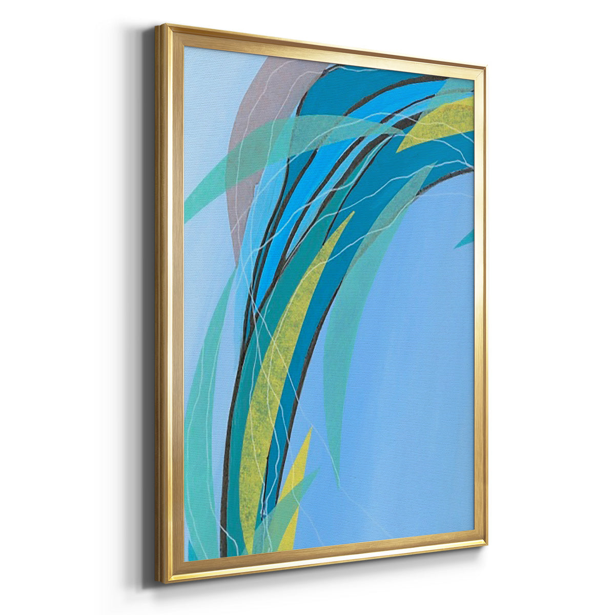 Circulating Flow III - Modern Framed Canvas Print