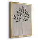 Leaves and Wood I - Modern Framed Canvas Print