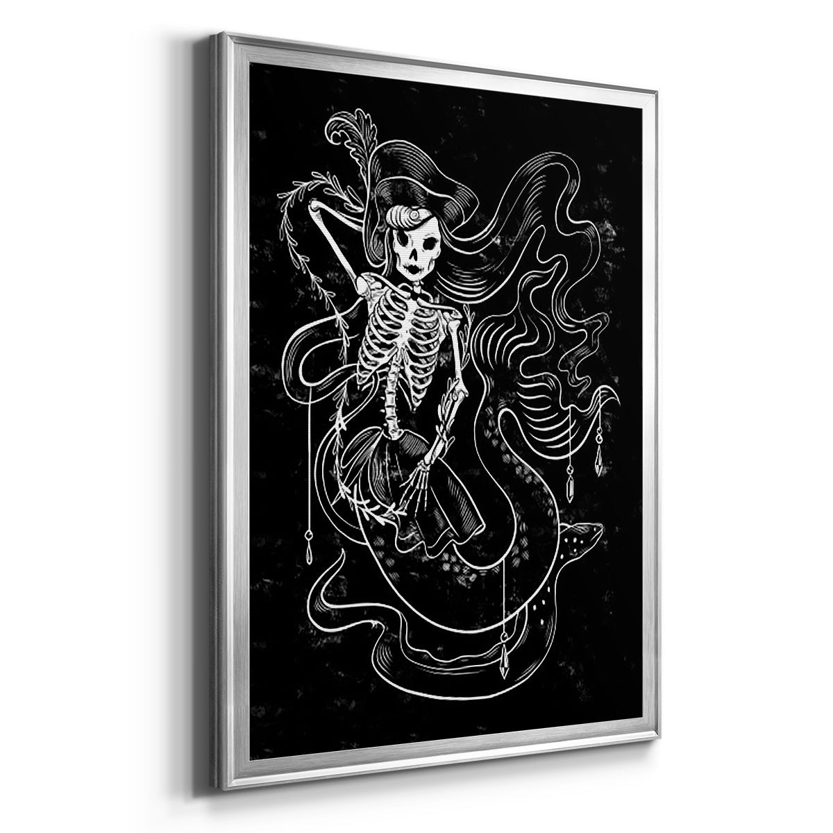Pirate Mermaids II - Modern Framed Canvas Print
