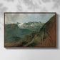 The Dachstein from the Plassen near Hallstatt, 1827 - Floater Framed Canvas Print