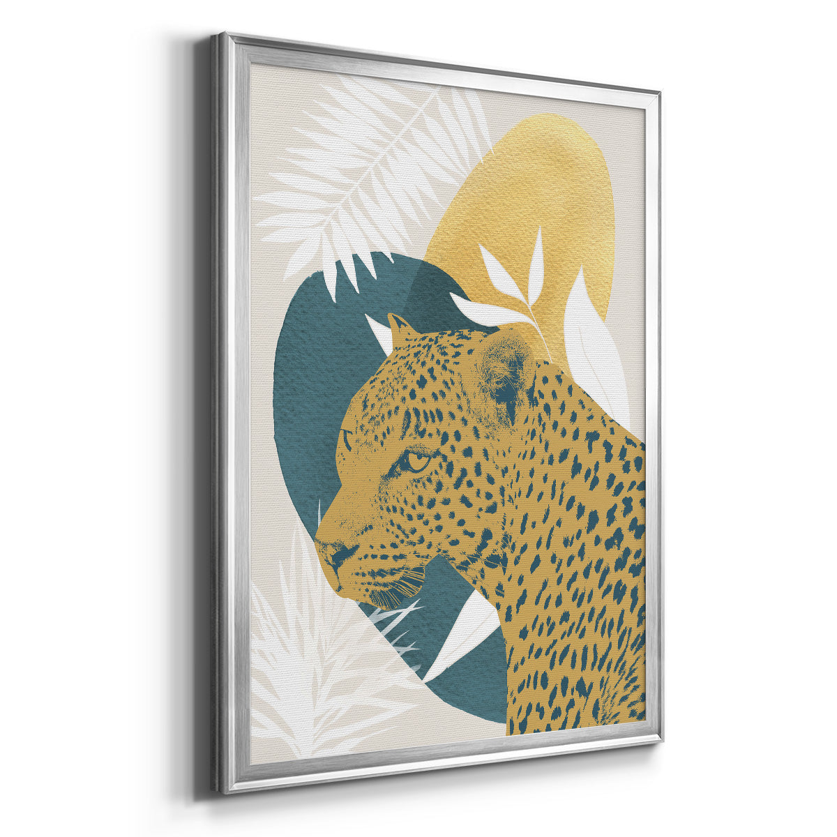 Jungle Cat II - Modern Framed Canvas Print