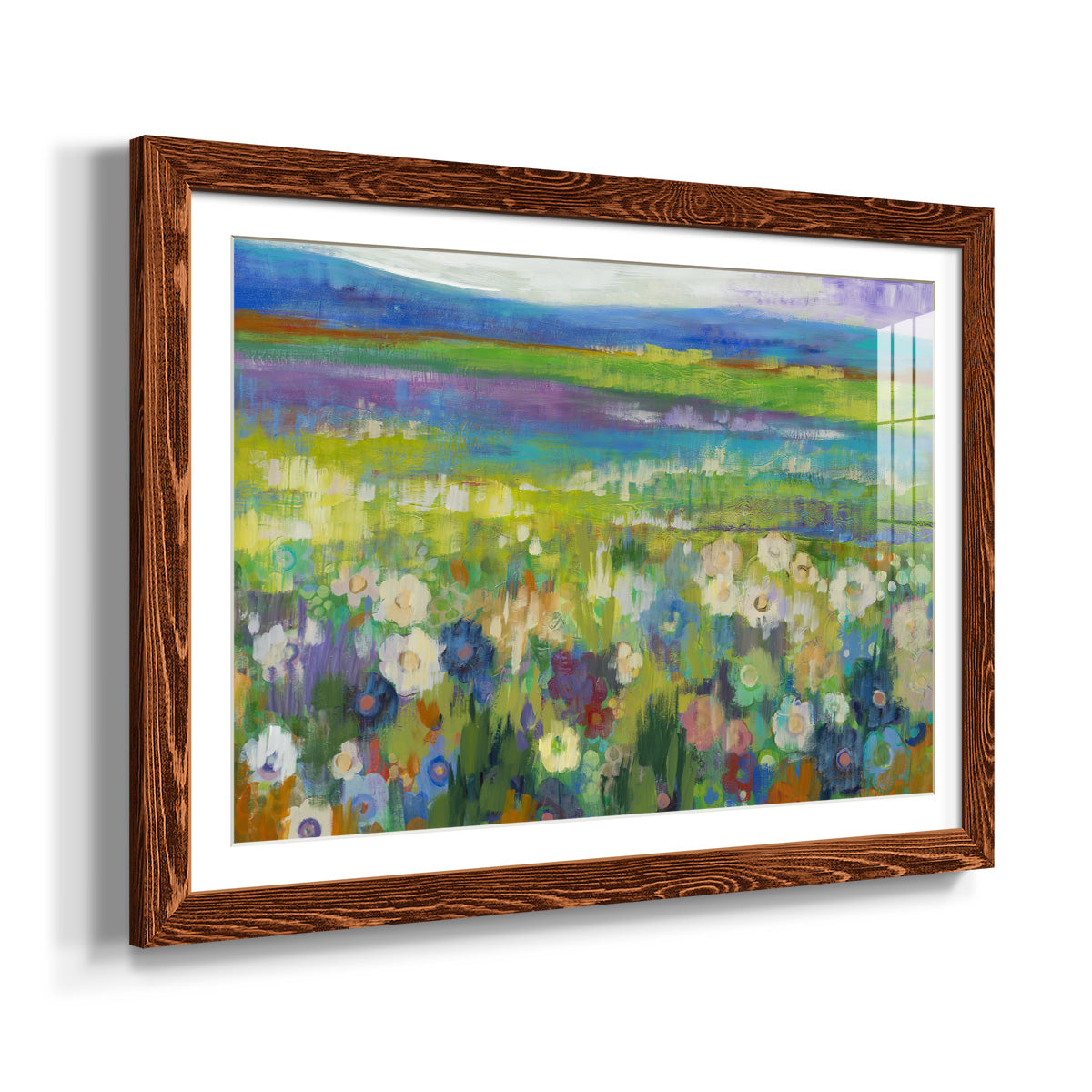 Flowerfields-Premium Framed Print - Ready to Hang