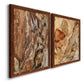 Tree Texture Triptych I - Premium Framed Canvas 2 Piece Set - Ready to Hang