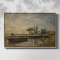Barge below Flatford Lock, c. 1810 - Floater Framed Canvas Print