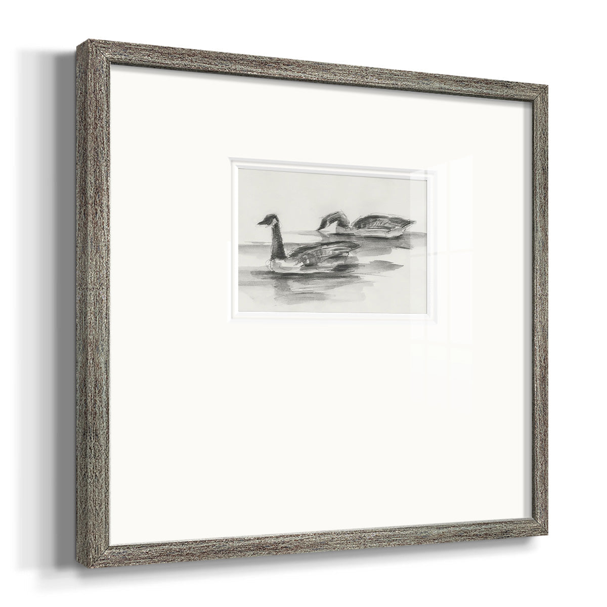 Geese Study II Premium Framed Print Double Matboard