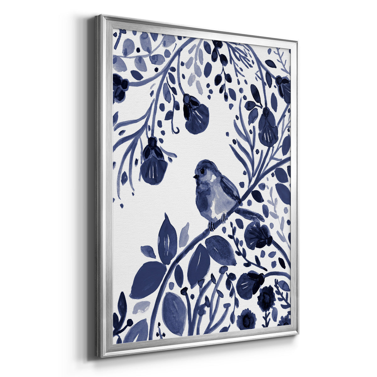Indigo Song II - Modern Framed Canvas Print