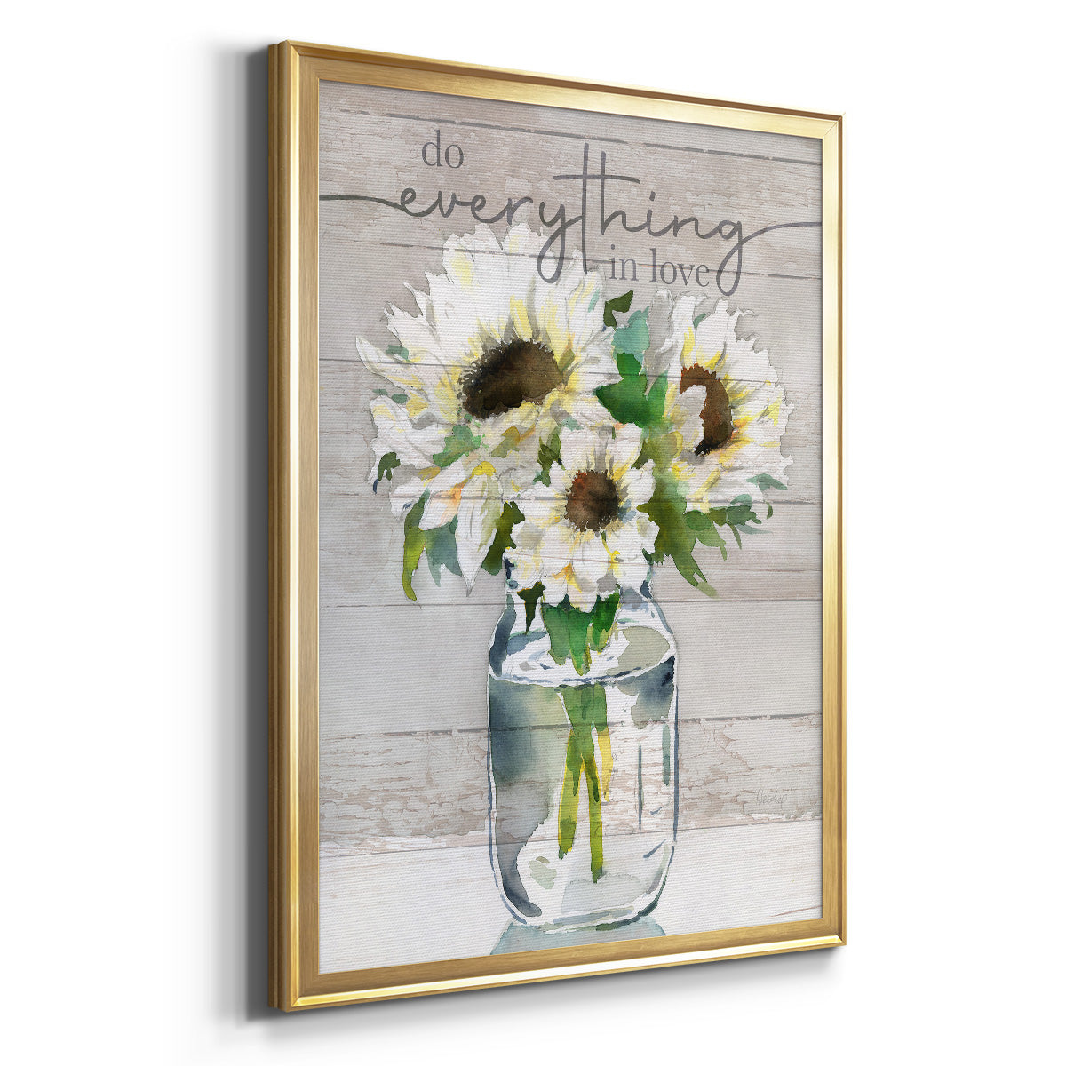 Do Everything In Love - Modern Framed Canvas Print