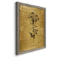 Gold Sketch Botanical II - Barnwood Framed Canvas Print
