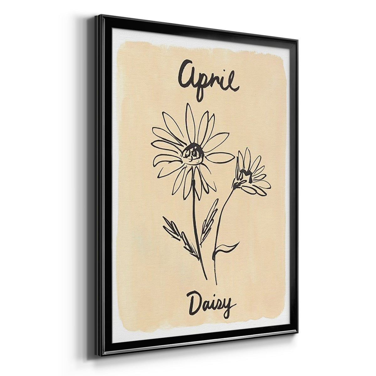 Birth Month IV - Modern Framed Canvas Print