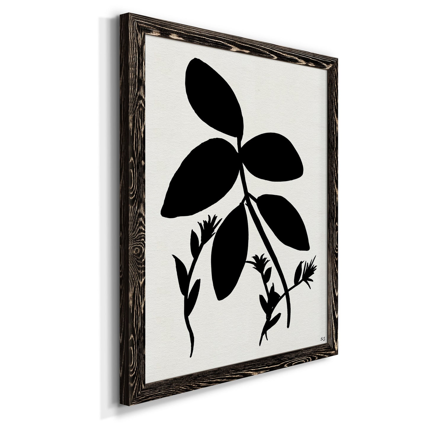 Silhouette Garden II - Premium Canvas Framed in Barnwood - Ready to Hang