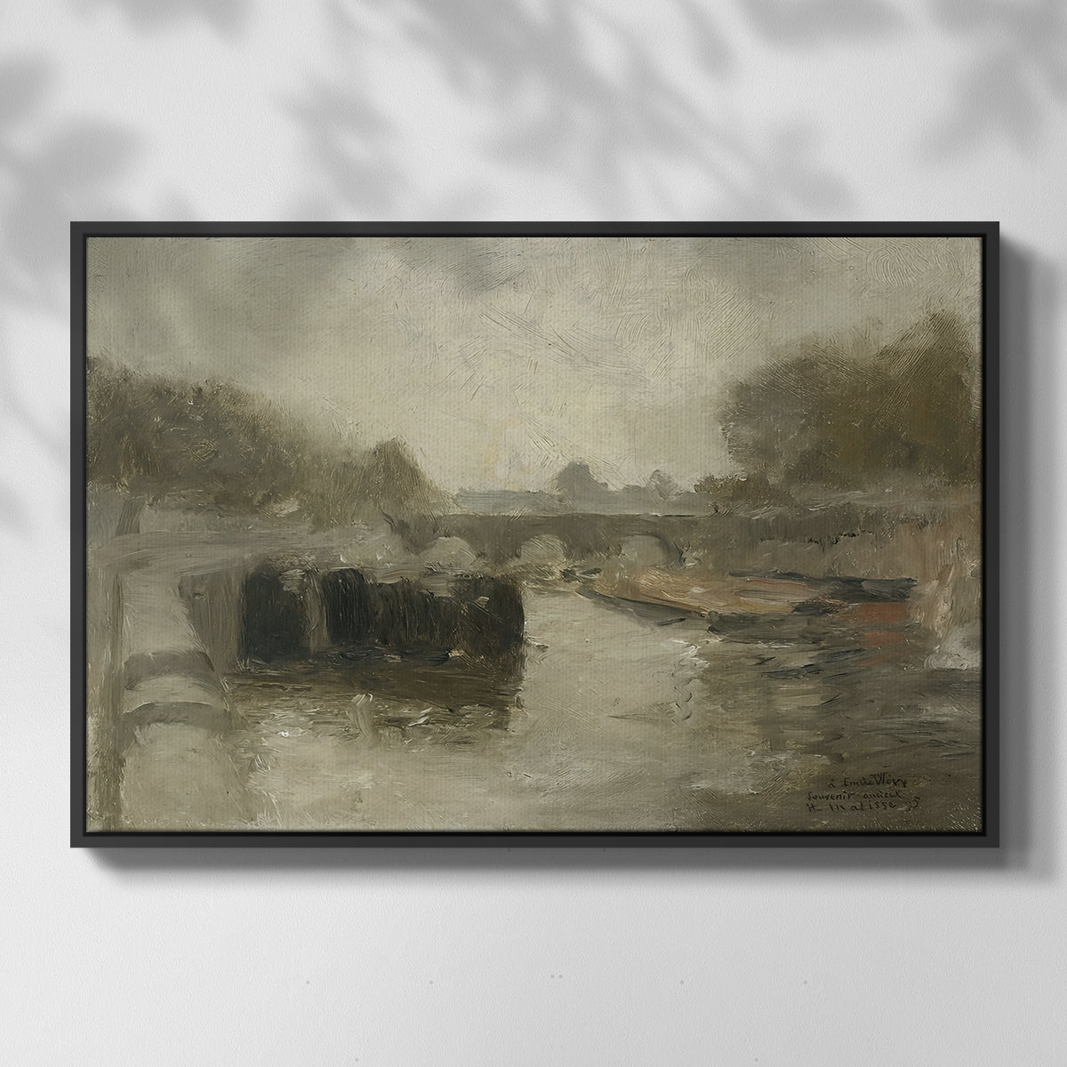 The Bridge (Le pont), 1895 - Floater Framed Canvas Print