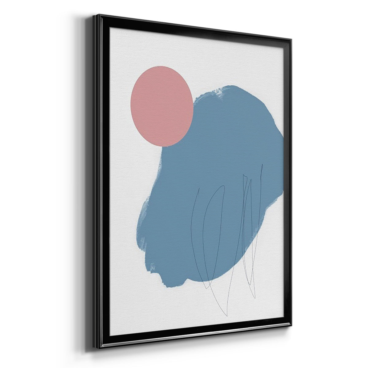 Elementary Abstract I - Modern Framed Canvas Print