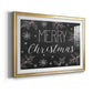 Merry Christmas Chalkboard Premium Framed Print - Ready to Hang