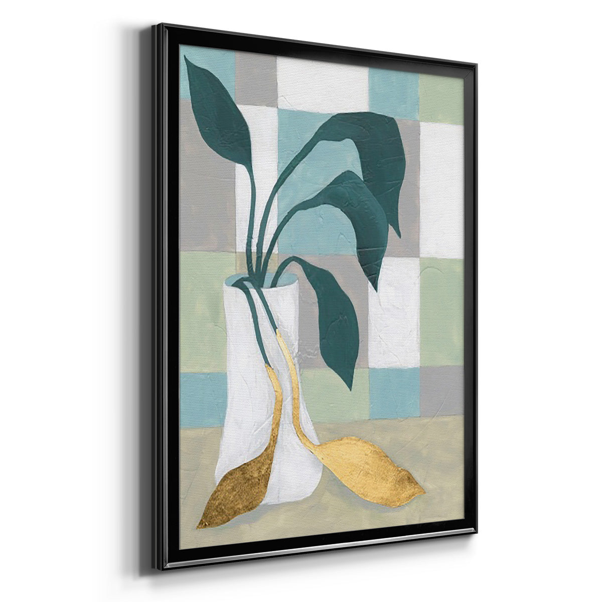 Plant Vased II - Modern Framed Canvas Print