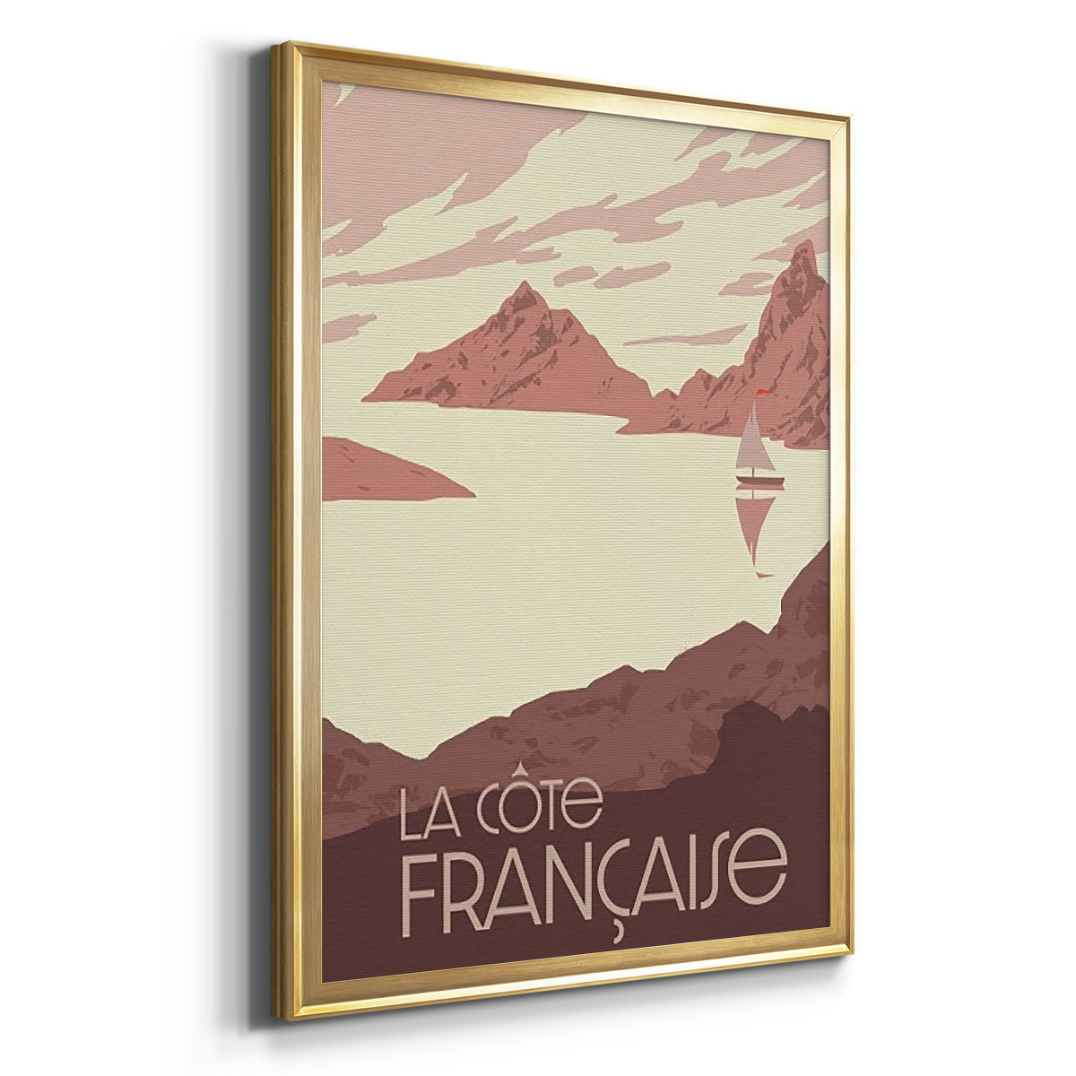 French Coast II - Modern Framed Canvas Print