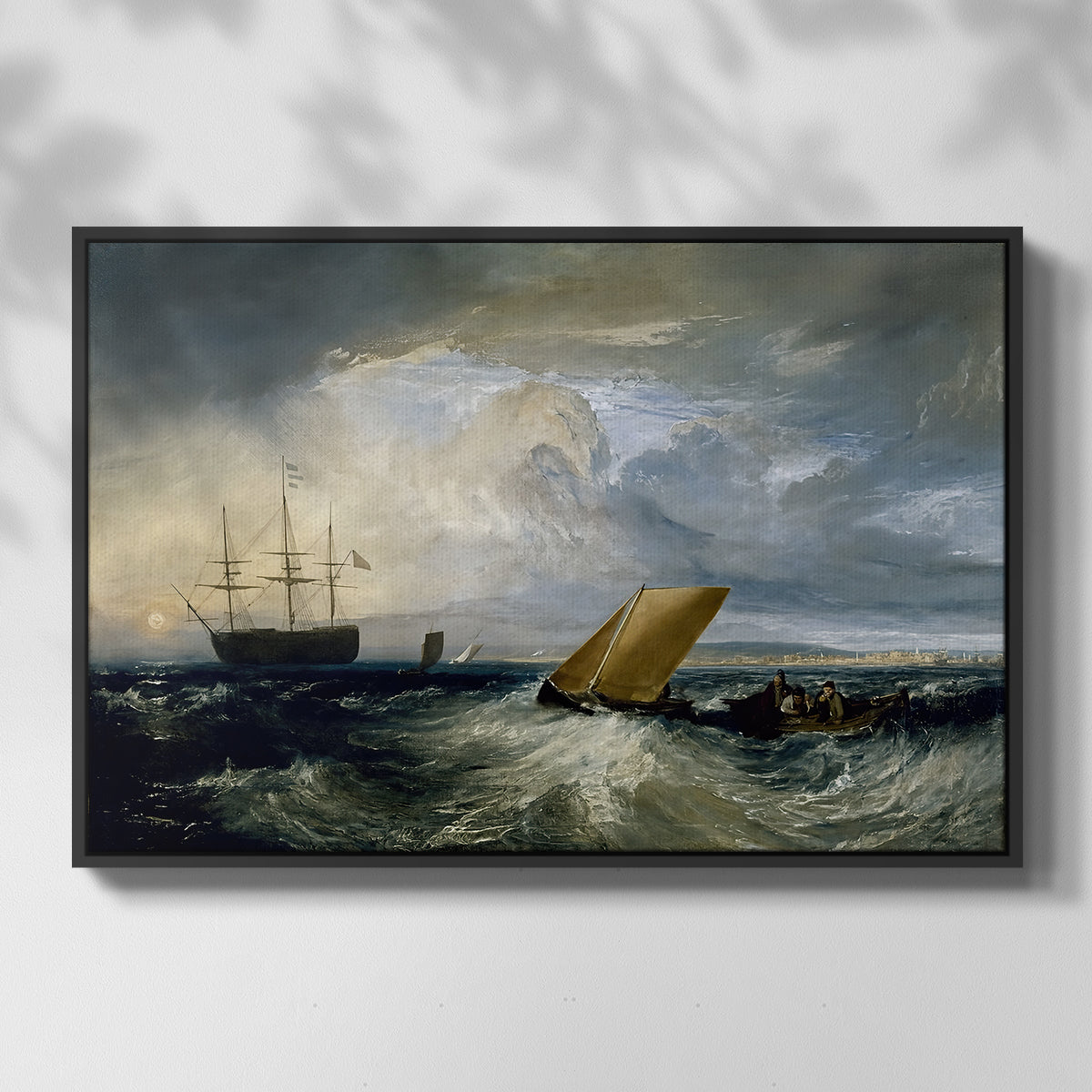 Sheerness as Seen from the Nore, 1808 - Floater Framed Canvas Print