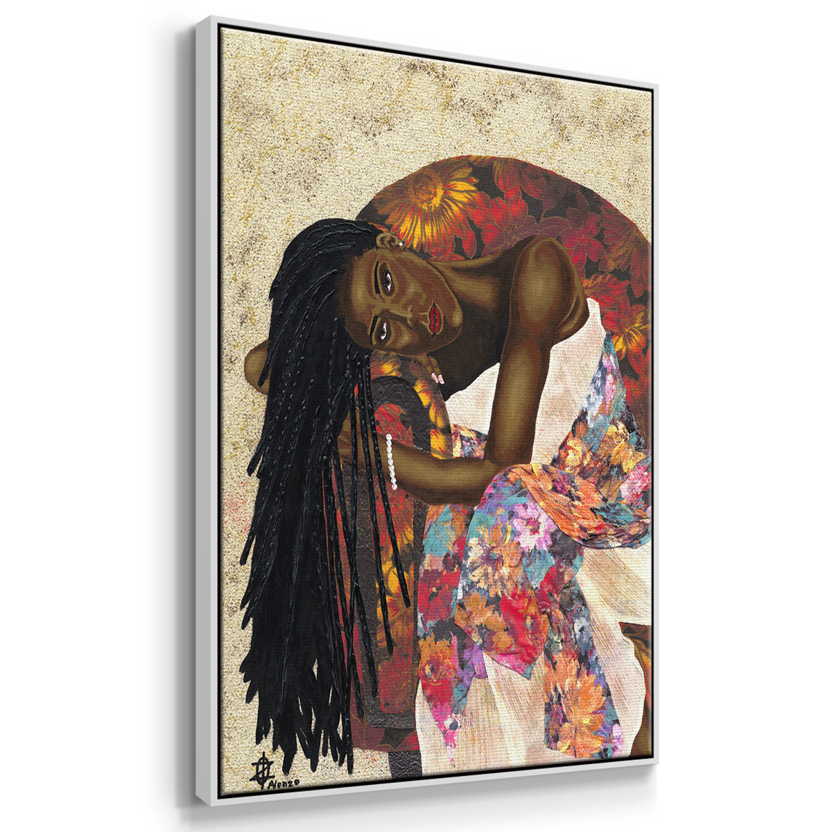 Woman Strong I - Framed Premium Gallery Wrapped Canvas L Frame 3 Piece Set - Ready to Hang