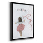 Girl Catching Wind - Modern Framed Canvas Print