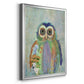 Fantastic Florals Owl - Modern Framed Canvas Print