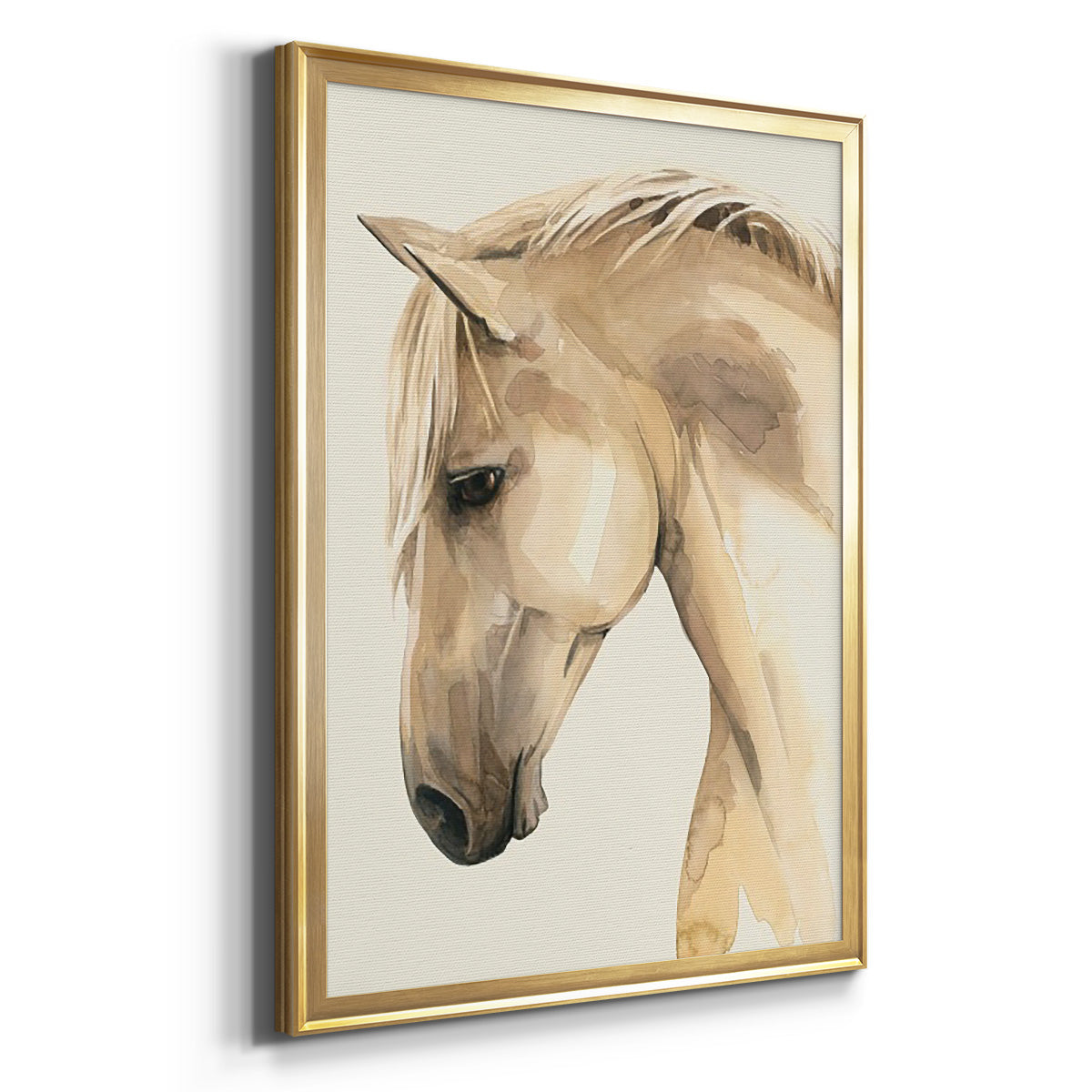 Golden Palomino II - Modern Framed Canvas Print