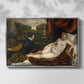 Venus with an Organist and a Dog, c. 1550 - Floater Framed Canvas Print