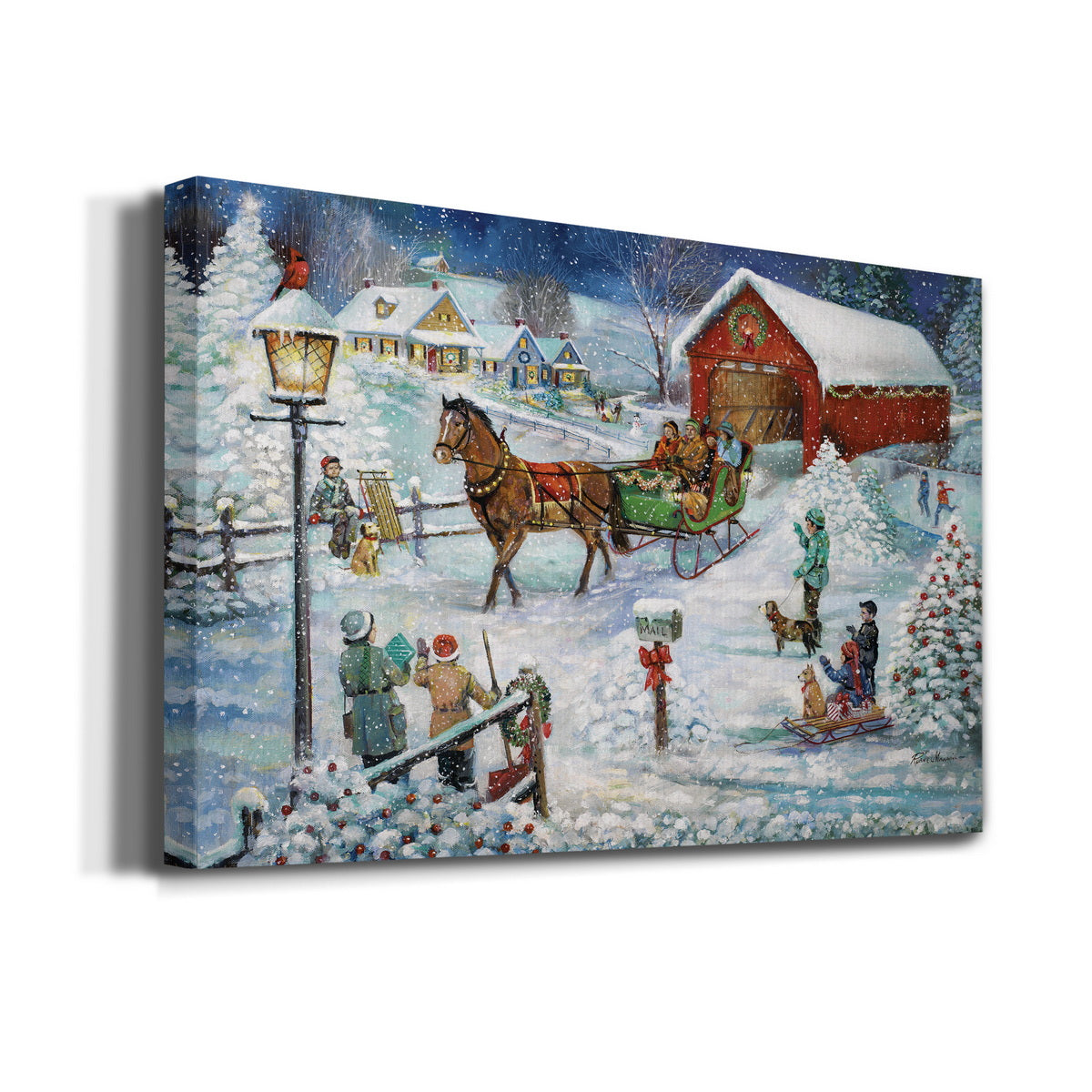 Sleigh Ride - Premium Gallery Wrapped Canvas  - Ready to Hang