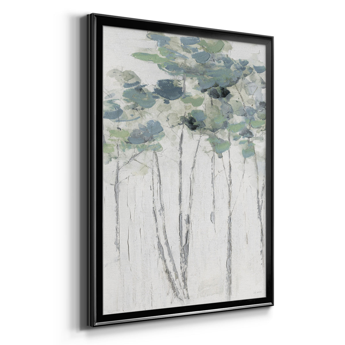 Impasto Tree Line I - Modern Framed Canvas Print